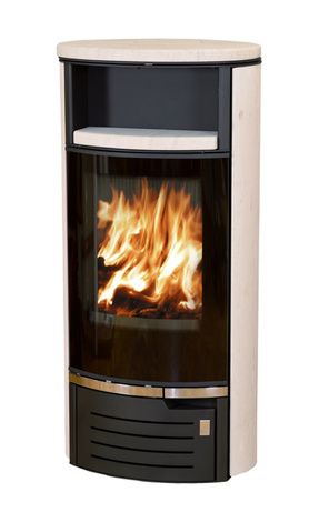 Печь-камин ABX Atlantik 5 III, черная сталь, мокка крем с верхн. плитой в Алматы
